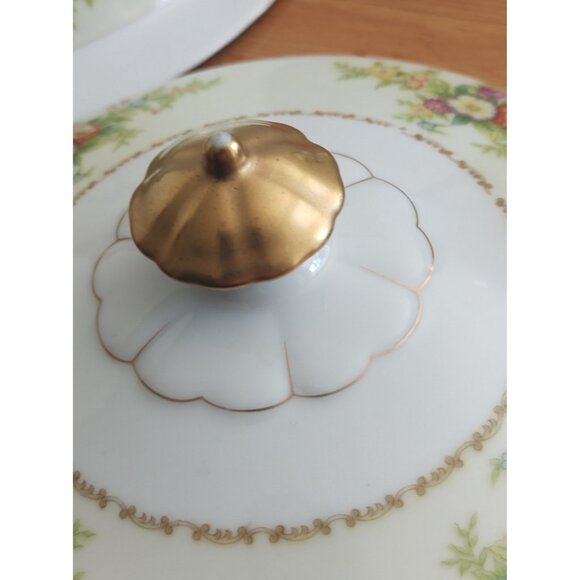 Vintage Ransom Japan Lidded Vegetable/Soup Tureen 1950's 10 1/2 in x 9 1/4 in - Picture 10 of 16